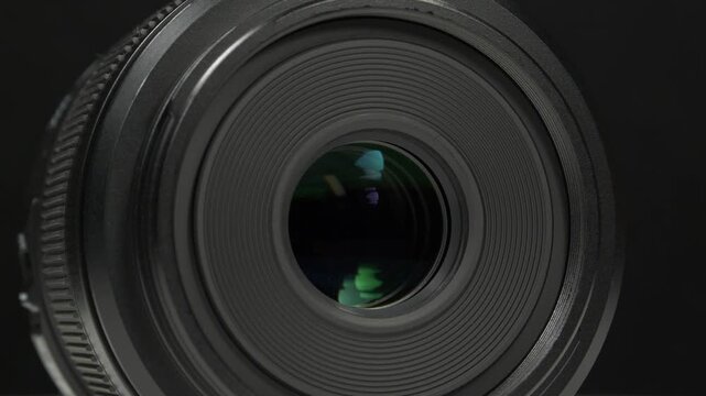 Black macro lens of Micro Four Thirds system, MFT or M43
