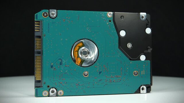 Internal laptop HDD for storing important data. Digital data stored on internal laptop hard drive
