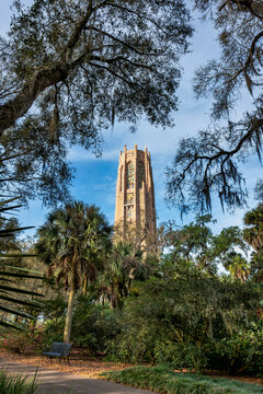 Discover the Historic Beauty of Bok Tower Gardens in Lake Wales Florida, USA: A Serene Oasis Featuring the Iconic Singing Tower amidst Lush Landscapes