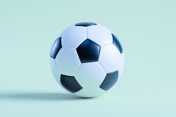 Naklejka premium A Soccer Ball on a Teal Background, Sports Equipment