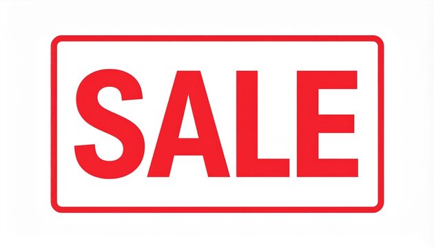Simple SALE label red