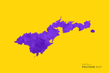 American Samoa Map - Low poly polygon map in vibrant purple gradient on bold yellow background, modern minimal geometric style, clean digital vector illustration. © Whatever