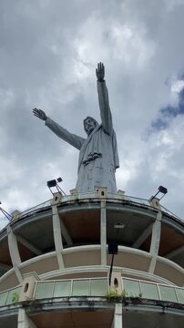 The Jesus Blessing statue at Buntu Burake site in Makale, Tana Toraja, Indonesia.Tana Toraja located in South Sulawesi is one of the highlight of Indonesia tourism.