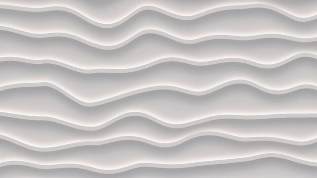 Stripes on the surface. Bright, milky wave abstract motion background. Seamless loop.