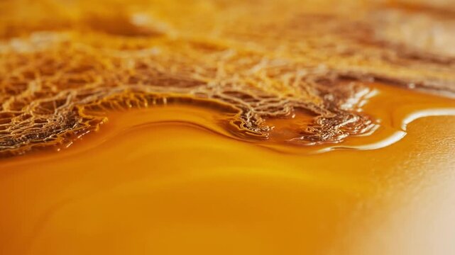 Abstract organic texture with intricate golden nerve-like network