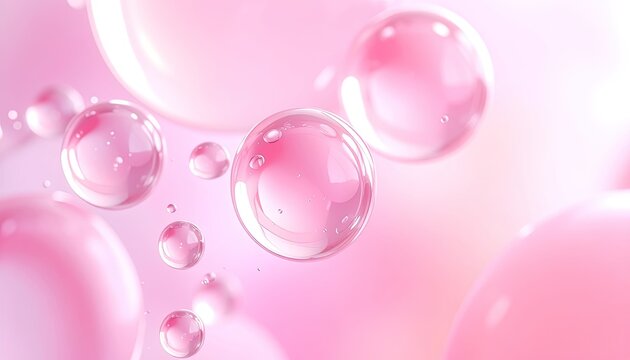 Abstract Pink Bubbles in Soft Focus