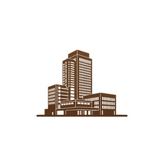 Fototapeta premium Modern office building architecture with multiple floors and window details
