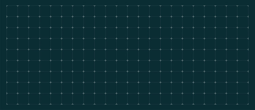 Technical drawing sheet dotted axis geometry, margin layout blueprint style. Guide line structure for planning pages diagrams UI wireframes education notebooks digital technology visuals. 