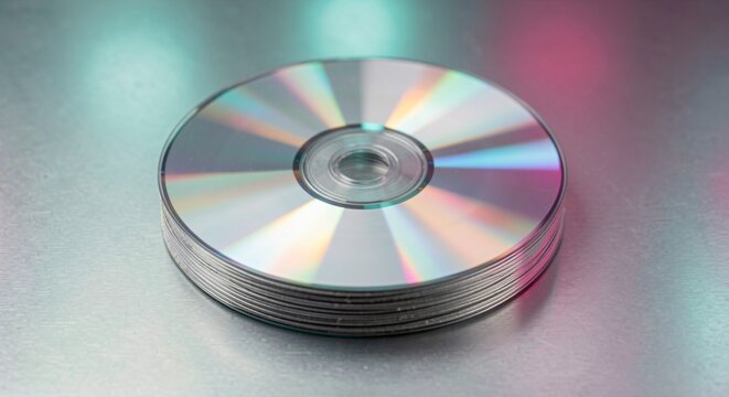 A Stack of Generic Silver Compact Discs