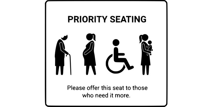 Priority Seating Inclusive Transit Icon