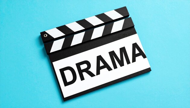 Blue clapperboard drama film genre symbol
