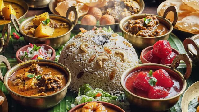 Traditional Bengali Feast for Pohela Boishakh Celebration