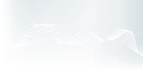 Obraz premium Soft abstract wavy lines minimalist design.white background.