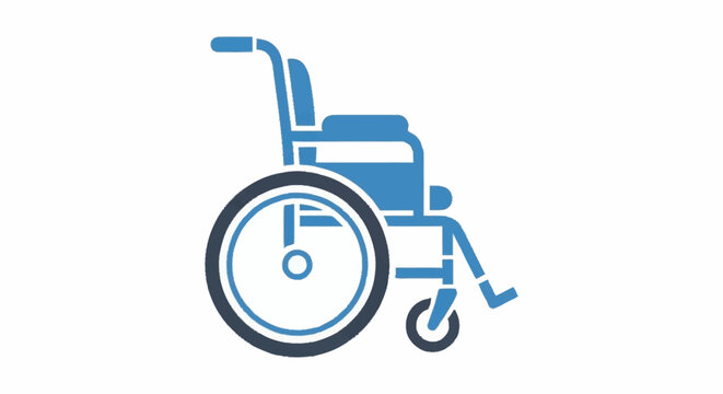 Wheelchair accessibility symbol for disabled people.