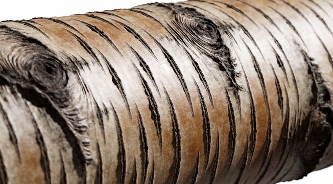 Elegant commercial digital rendering of bark texture close-up, linear patterns, high contrast lighti