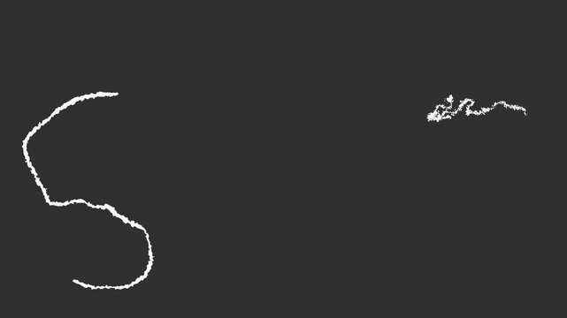 Animated Grunge Chalk Loop Texture, Looping white arrow chalk scribble surface on a transparent background 