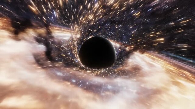 Warp speed travel through a cosmic vortex towards a singularity event horizon