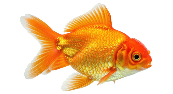 Gold fish isolated on transparent background
