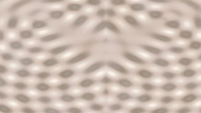 Abstract symmetrical pattern of blurred beige and brown dots creating an optical illusion of depth and texture.