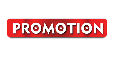 Fototapeta premium Promotion Stamp Label – Red Sales Badge for Business Marketing, Discount Offer, Retail Advertising and Commercial Use