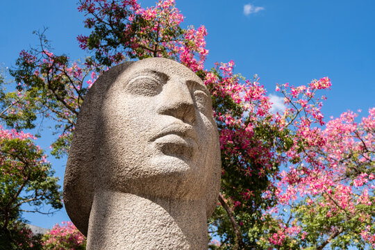 Curitiba, brasil, Monumento en la ciudad con un cielo despejado de fondo.