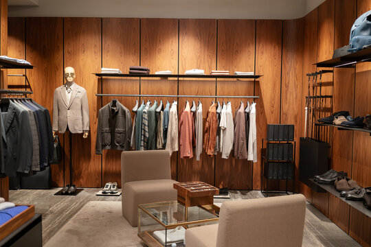 Interior shot of Brioni store in ifc mall
