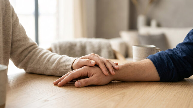Mains entrelac&eacute;es symbolisant le soutien et la confiance