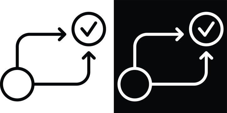 decision Two-tone version in black and white background