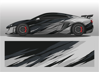 Car decal livery design vector illustration, camouflage pattern racing style. © 21graphic