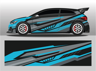 Obraz premium Car decal livery design vector illustration, camouflage pattern racing style.