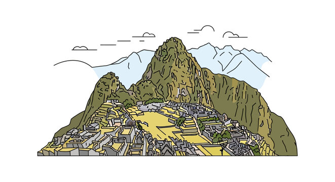 Machu Picchu Ancient Inca City Ruins 1.