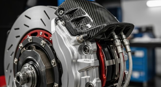 High performance car carbon ceramic brake disc and caliper