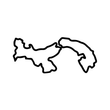  Panama map on a white background