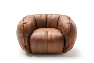 Obraz premium brown leather armchair isolated