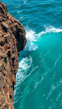 Iconic left point break barrels through turquoise waters,  iconic wave,  beach
