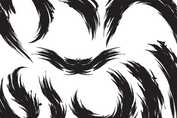Fototapeta premium Abstract Black Brush Stroke Collection.