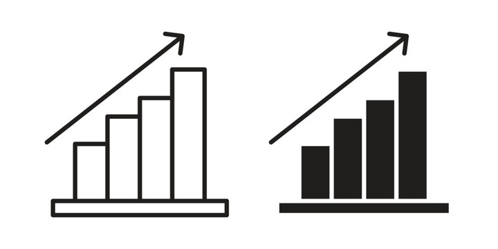 Business growth icon. Vector linear icons. Editable stroke vector illustration