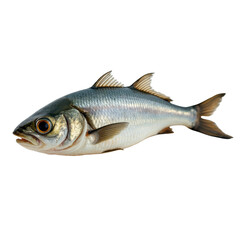 Obraz premium A silver fish on transparent background