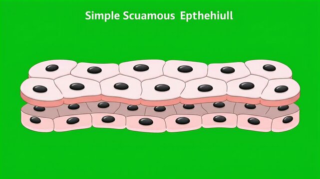 Simple Squamous Epithelium Layer Medical Science Animation