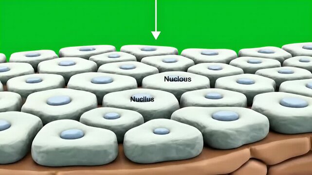 Simple Squamous Epithelium Basement Membrane Microscopic View Animation