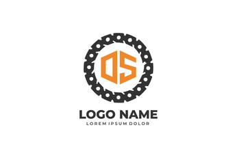 Obraz premium letter os equipment concept logo design for your branding and identity.