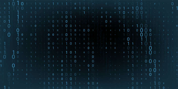 hacker background with binary bit 0 1 streaming down