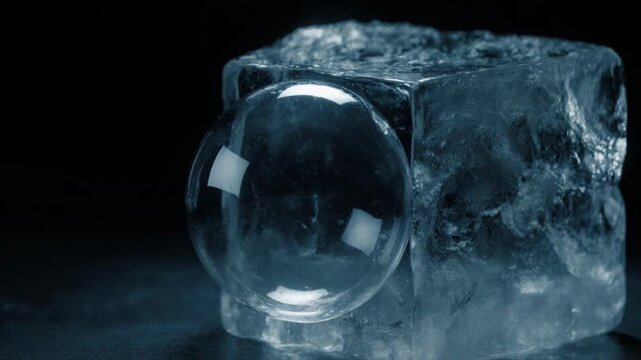 脈打つように見える巨大な一つの気泡へのドリーイン