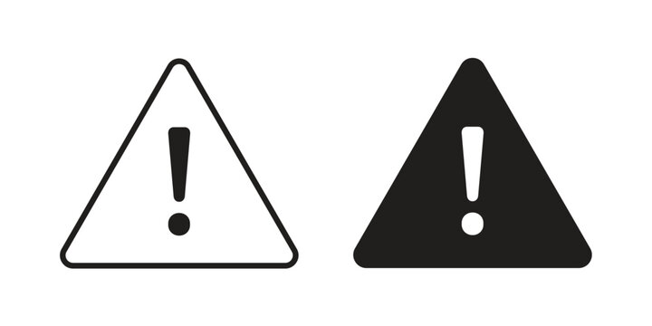 Warning triangle icon. Vector linear icons. Editable stroke vector illustration