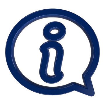 Information icon letter i in circle for help and support