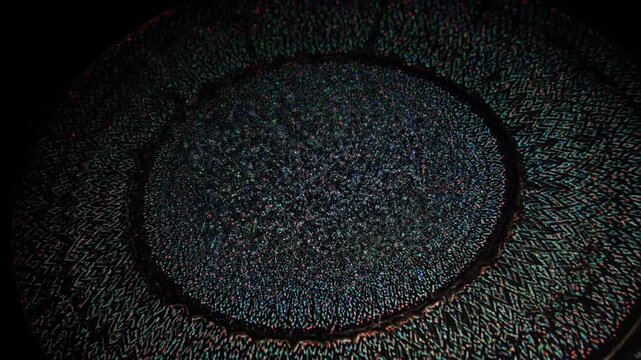極近距離のRGBサブピクセルから引いていく曼荼羅映像