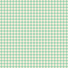 Fototapeta premium Seamless pale green and cream geometric diamond grid pattern. Modern tiling background for wallpaper, packaging, textile, branding, and web design.