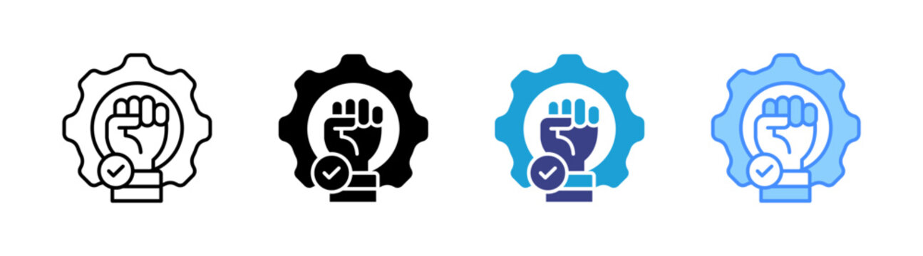 Technical Skills icon set multiple style collection