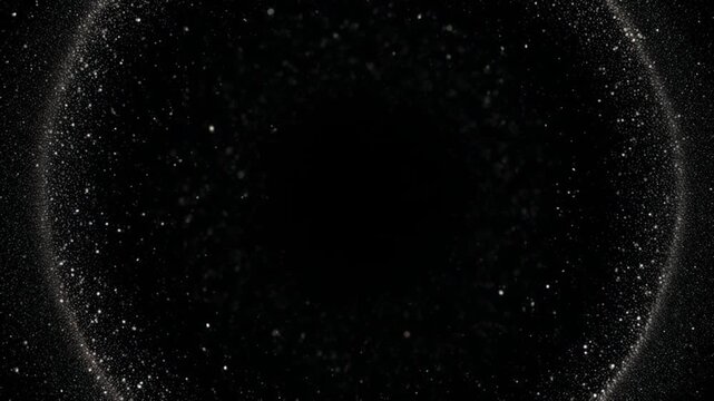 微細な光の粒子で構成された波紋ループ