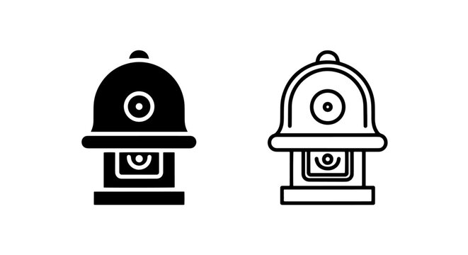 Fire hydrant icon - essential public utility safety device vector graphic